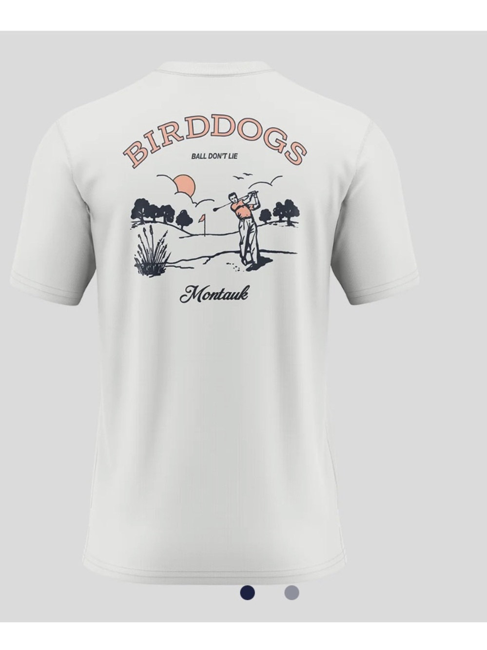 birddogs graphic T Montauk ball don’t lie cream shirt